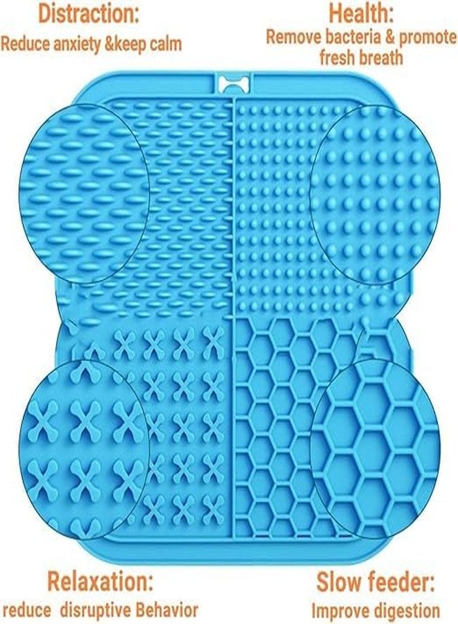 Birud 2Pcs Pet Lick Mats with 1 Spatula for Dogs & Cats Treats Yogurt, Peanut Butter Slow Feeder Licking Pad for Anxiety Relief and Boredom Reducer Suitable for Dog Training - Image 4